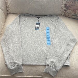 NWT Express grey crewneck lightweight sweatshirt sz L. MSRP $58.